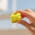 thumbnail image 5 of Mini Cheese Squishies, Squishies Stress Ball, Sensory Cube, Desk Fidget, Office Use, Holiday Gifting, Yellow, 1 Pc, 5 of 5