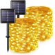 thumbnail image 1 of Cadena de luces solares, paquete de dos cada 100 LED 39.4 pies 2 modos Luces de hadas de alambre de cobre impermeables con energía solar para el hogar (cálido) WD.WDQZL Hogar, 1 of 7