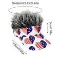 thumbnail image 3 of Mens Visor Cap Wig Adjustable Baseball Cap Golf Hats with Fake Hair, 3 of 5