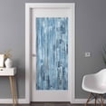 thumbnail image 2 of Blue Abstract Window Privacy Film, Vintage Geometric Gradient Oil Painting Simple Static Cling UV Sun Blocking Heat Control Window Tint Day and Night, Non-Adhesive One Way Privacy Cover 35.4''x78.7'', 2 of 7