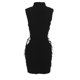 thumbnail image 4 of VISgogo - Vestido ajustado de verano para mujer, color sólido, sin mangas, cuello alto, vestido de vendaje hueco VISgogo moda, 4 of 9
