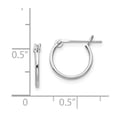 thumbnail image 6 of Auriga Fine Jewelry 14K White Gold Hoop Earrings for Women (L-9mm, W-1mm), 6 of 6