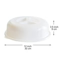 thumbnail image 2 of Youngever 2 Pack 12 Inch Plastic Microwave Splatter Covers, Reusable White Microwave Covers for Food, 2 of 4
