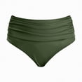 thumbnail image 5 of TOWED22 Womens High Waisted Bikini Bottoms Tummy Control Swim Bottom Ruched Full Coverage Retro Swimwear(AG,XXL), 5 of 6