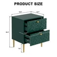 thumbnail image 2 of Boyel Living Nightstand with 2 Drawers, Modern Night Stand End Table Wood Bedside Table for Living Room Bedroom, Green, 2 of 8