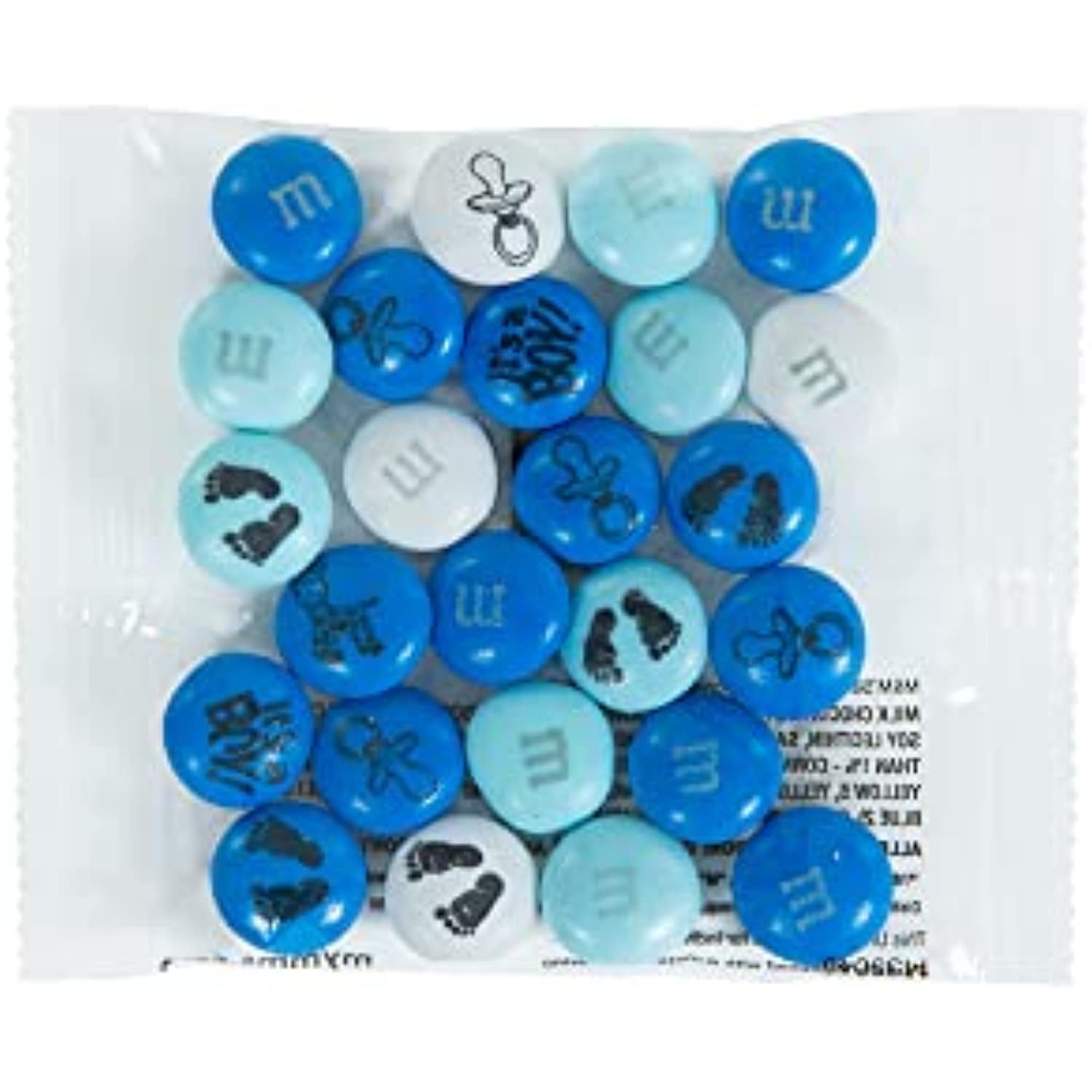 M&Ms Milk Chocolate Baby Boy Candy Favors (20 Pack), Perfect For Gender