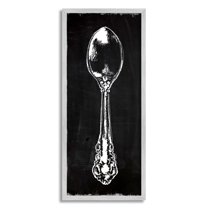Stupell Industries Rustic Kitchen Spoon Utensil Vintage Dinner Cutlery Graphic Art Gray Framed Art Print Wall Art, Design by Carol Robinson