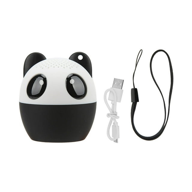 Mini altavoz Bluetooth para mascotas, altavoz inalámbrico con forma de animal y función de selfie para niños. Panda