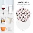thumbnail image 6 of Fuzoiu Christmas Plaid Moose Print Leather Coasters Set,Drink Coasters Set of 4,for Tabletop Protection, Durable PVC Coasters,Home Décor and Housewarming Gift-Round Shape, 6 of 6