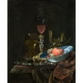 thumbnail image 3 of Kalf, Willem 12x14 Black Modern Framed Museum Art Print Titled - Wineglass and a Bowl of Fruit, 3 of 5