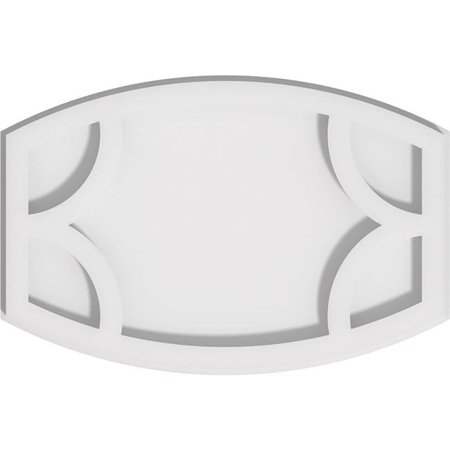 Ekena Millwork Cmp12x8ky 8 X 12 In Rectangle Kailey Architectural Grade Pvc Contemporary Ceiling Medallion