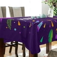 thumbnail image 3 of Coolnut Mardi Gras Tablecloth, Waterproof Washable Polyester Square Table Cover, Durable Tablecloth for Kitchen Dining Table Party Decor, 60"X 108", 3 of 7
