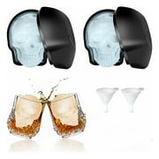 1pc Ice Tray Single Hole Skull Food Grade Silicone  Thickened Ice Maker WIth Cover