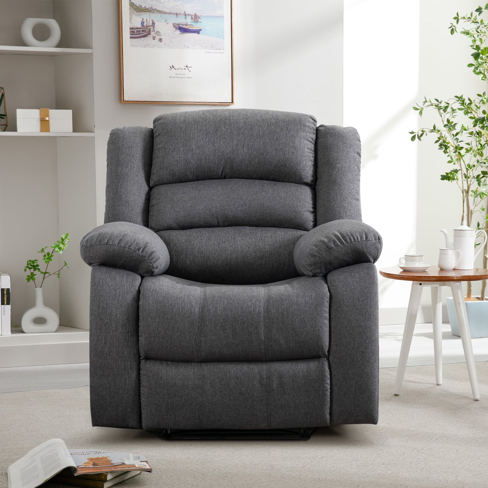 Bonzy Home Power Recliner Chair for Big and Tall，Single Sofa for Living Room Chair，Gray