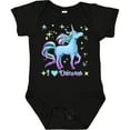 thumbnail image 3 of Inktastic I Love Unicorns- blue and purple Boys or Girls Baby Bodysuit, 3 of 5