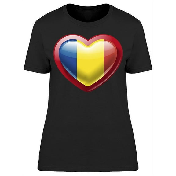 Art Romania Flag T-Shirt Women -Image by Shutterstock, Female Medium