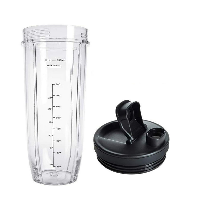 Lid and 32OZ Cup and 7 Fins Blade for Compatible for Ninja Auto IQ 1000W  Blender Accessories BL482 
