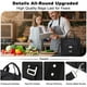 thumbnail image 5 of Bolsa de almuerzo aislada de gran capacidad para adultos, bolsas de almuerzo térmicas a prueba de fugas, loncheras para el trabajo, picnic, viajes, senderismo, playa (negro), 5 of 5