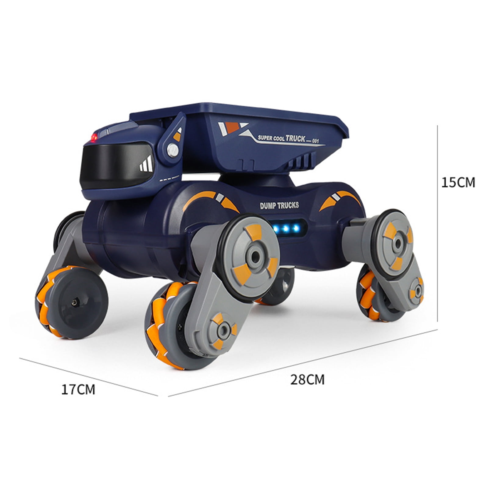Trendix Robot Dog RC Car, Gesture Sensing Remote Control Cars with Light Music, 360-Degree Drift 2.4GHz Crawler Vehicle four-wheel Drive (Orange)