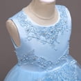 thumbnail image 4 of Vestido de princesa de diamantes para niñas de Europa y Estados Unidos, vestido de cola de encaje esponjoso, 4 of 6