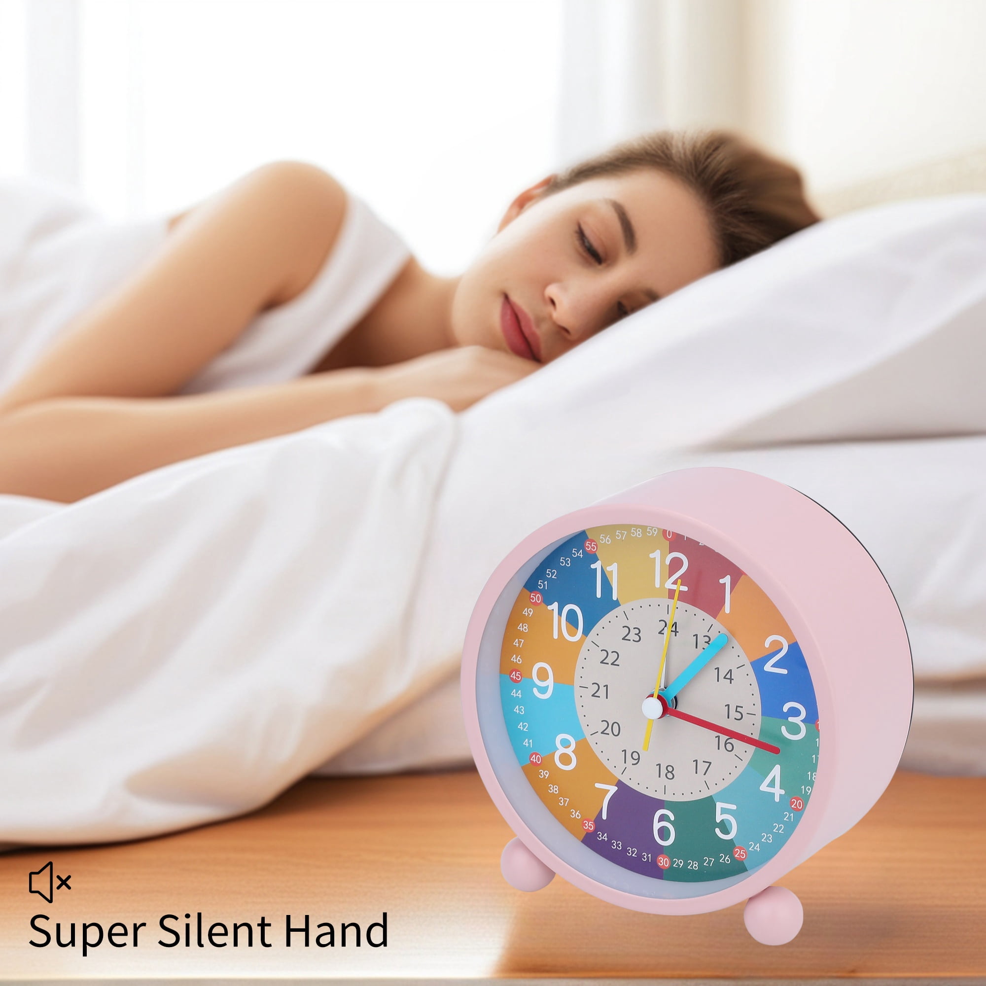 Unique Bargains Mechanical Alarm Clock Blue 4.5"L x 2.0"W x 4.7"H