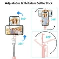 thumbnail image 4 of Selfie Stick for Phone, Extendable Travel Tripod with Wireless Remote for Selfies, Video Recording, Compatible with All Cell Phones, Pink, 4 of 9
