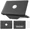 Grey, variant on Case for MacBook Air 13 inch 2025 2024 2023 2022 M4 A3240 M3 A3113 M2 A2681 PU Leather Hard Shell Case with Foldable Kickstand & Keyboard Covers & Logo Cutout