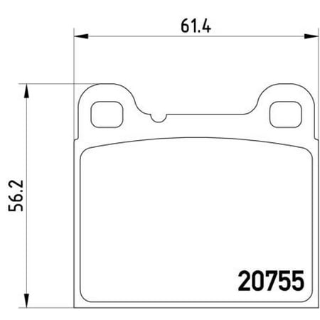 Volvo S70 Set - Go-Parts OE Replacement for 1998-2000 Volvo S70 Rear Disc Brake Pad Set for Volvo S70 (Base / T5)