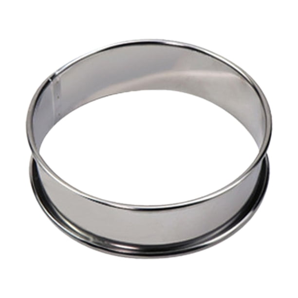Herramienta cortadora de fondant con forma de anillo para muffins, antiadherente, para restaurantes de niños y adultos. plata 8cm