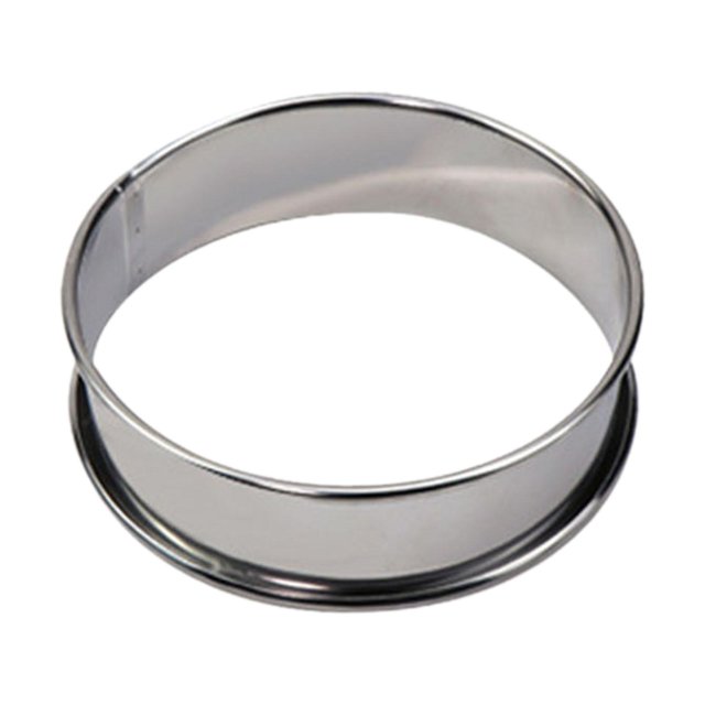 Anillos Para Magdalenas Con Formas De Galletas, Cortador De Galletas Para Hornear DIY De Acero Inoxidable Para El Hogar, Color Plateado, 8cm
