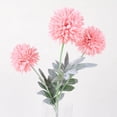 thumbnail image 2 of facefd Artificial Chrysanthemum Ball Flower Bouquet Simulation Floral Decor Home Office artificial Flower, Pink, 2 of 5