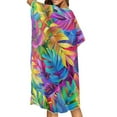 thumbnail image 2 of DISNIMOPalm Tree Print Womens Beach Coverup Summer Bikini Kimono Bathing Suit Cover Ups Casual Loose Beach Long Swimwear Cover up, 2 of 6