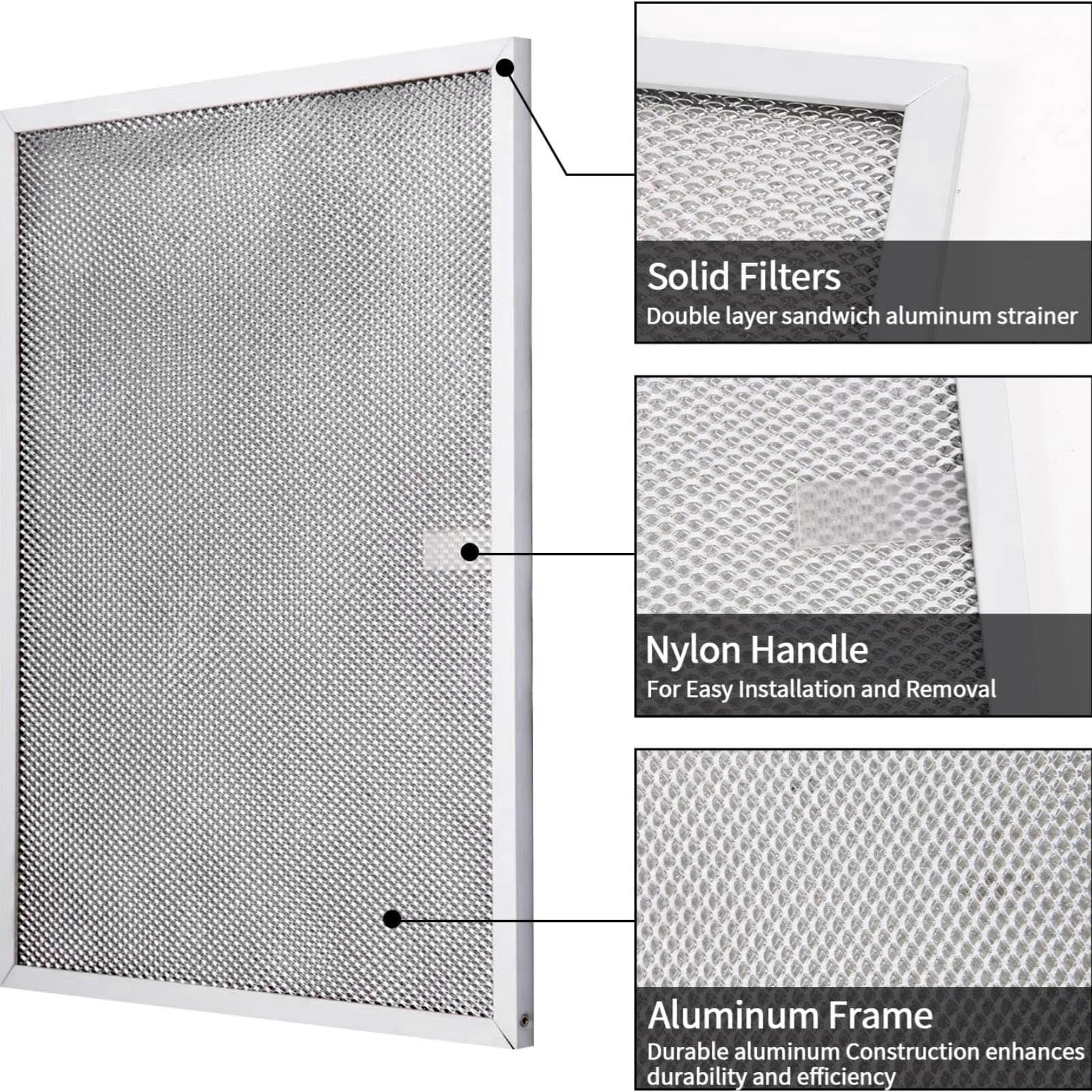 GUYUTING Replacement Range Hood Filter for BPS1FA30 30 Inch Allure Series 5 Layer Aluminum Grease Filter 2 Pk