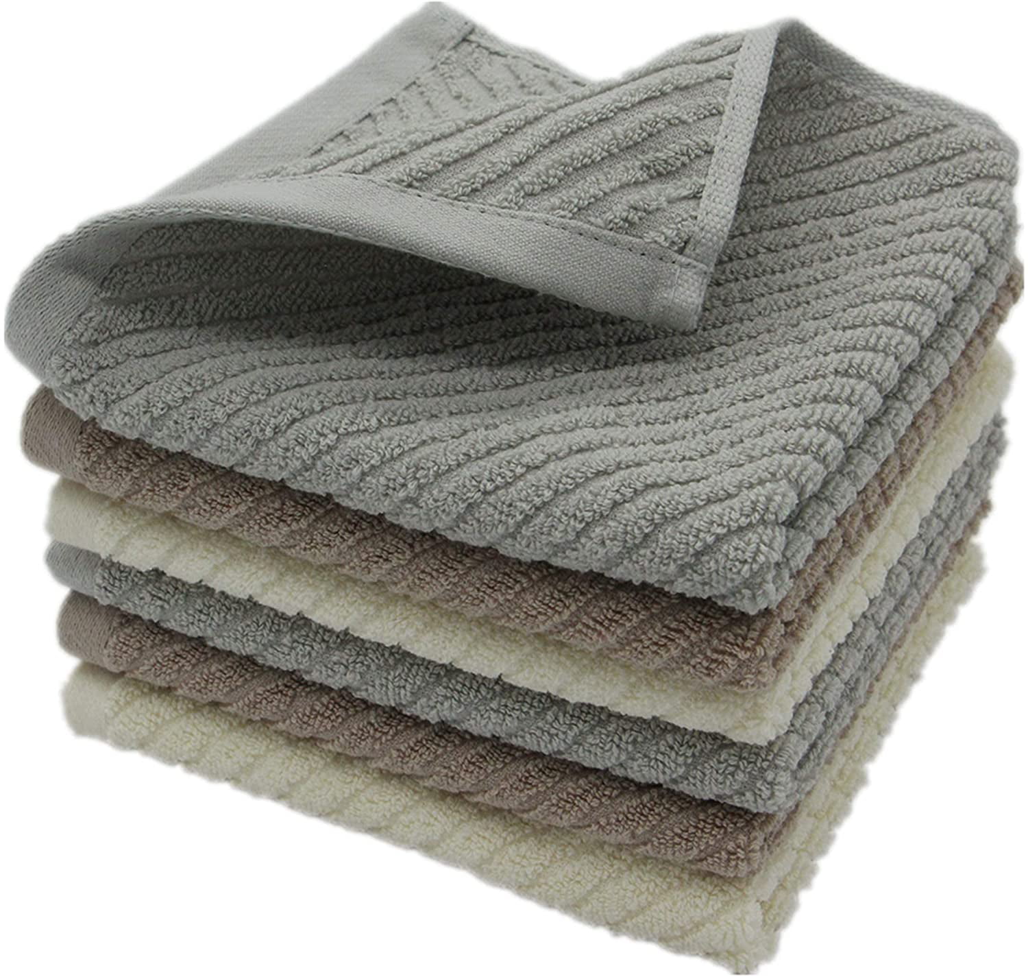10 Pack Dish Cloths Coral Fleece Quick Drying Kitchen Towels Non Stick Oil Dish Rags Easy Clean Super Absorbent Water Clean Rags for Kitchen Office Car Cleaning 11.8x10.2 in 
