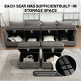 thumbnail image 2 of Bosmiller Modular Sectional Sofa, Convertible U Shaped Sofa Couch with Storage, 6 Seat Sleeper Sectional Sofa Set for Living Room, 2 of 7