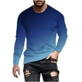 thumbnail image 2 of Yaoyar Long Sleeve Tee Shirts for Men Graphic Print Casual Pullover Big and Tall Crewneck Sweatshirts Sports Tees,Multicolor,4XL, 2 of 5
