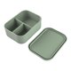thumbnail image 3 of Recipiente de silicona con tapa sellada para almacenar alimentos frescos o calientes, diseño moderno con 3 compartimentos, rectangular , Verde, 3 of 8
