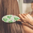 thumbnail image 4 of Green Frog Cartoon Detangling Hair Brush with Round-Tip Bristles for Women & Men - Gentle Anti-Frizz Paddle Brush for Wet/Dry Hair, 4 of 5
