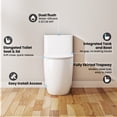 thumbnail image 3 of One-Piece Elongated Toilet, 17.5" ADA Comfort Height, 1.0/1.28 GPF Dual Flush, MaP 1000g, Soft Close Seat, White, 3 of 11