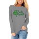 thumbnail image 5 of Uootdi St Patricks Day Long Sleeve Shirts for Women Retro Lucky Clover Tshirt Irish Shamrock Graphic Tee Tops Gift, 5 of 7