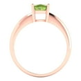 thumbnail image 4 of 1.0ct cushion cut green natural peridot 18k rose gold Bridal Wedding Engagement Promise Anniversary Ring for Women size 4, 4 of 7