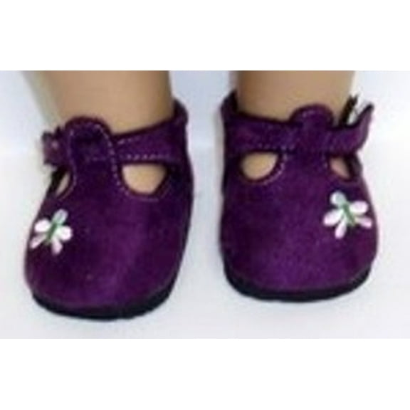 Purple Velvetten Doll Shoes