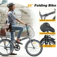 thumbnail image 3 of Ambifirner 24" Folding City Bikes with Fenders Single Speed Folding Bikes, Dual V-Brake Folding Commuter Bike for Adults/Men/Student, 3 of 9