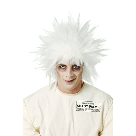Shock Treatment Mad Scientist White Costume Wig