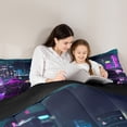 thumbnail image 5 of Castle Fairy Car Queen Comforter Set for Kids Children Teens,Sport Bedding Comforter Set, 5 of 8