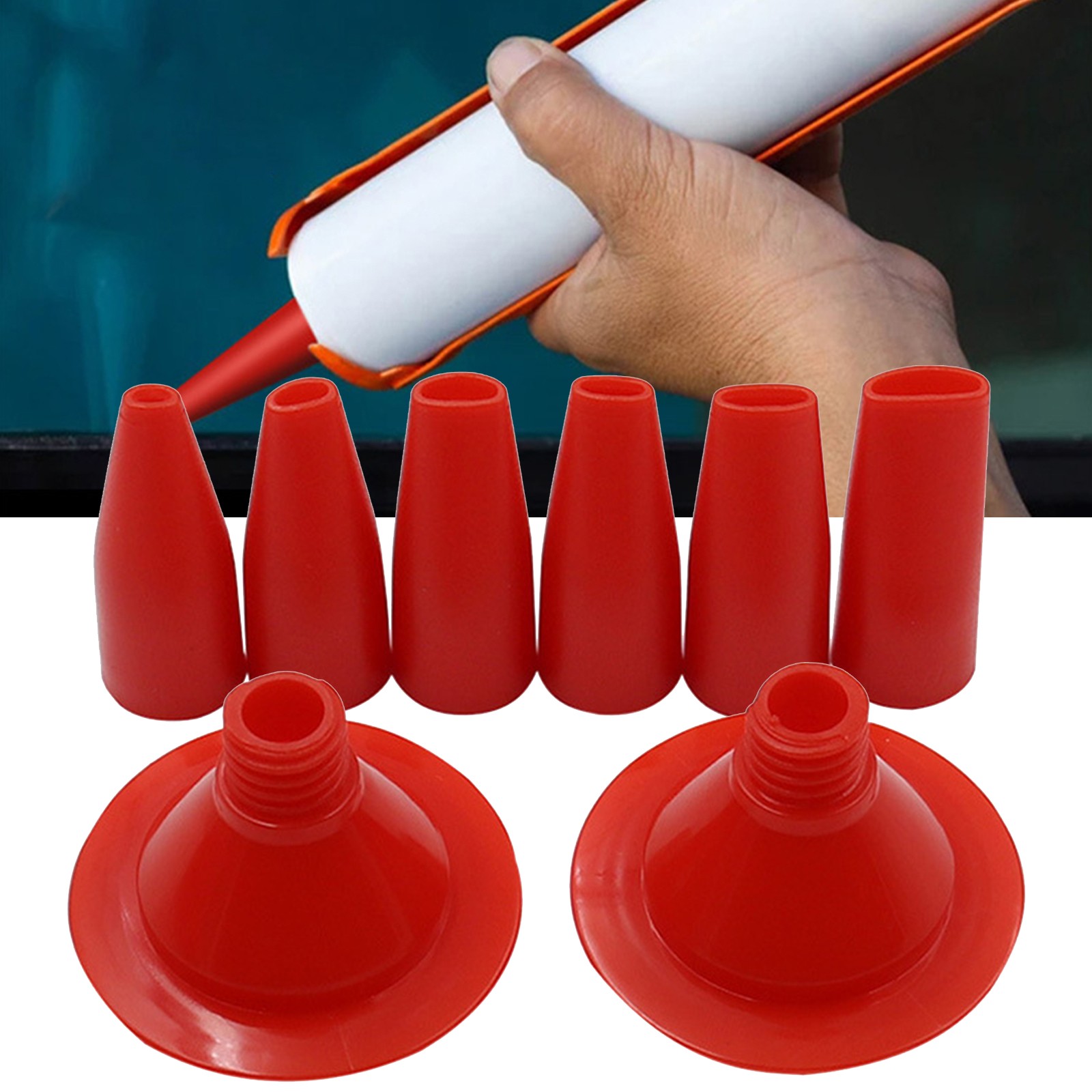 BAMILL Sealant Glass Glue Caulking Nozzle for Home Construction Glue