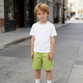 thumbnail image 6 of ITSAME Boys Cargo Shorts Quick-Dry Multi-Pocket Loose Fit Summer Outdoor Casual Shorts Green Size 12, 6 of 8