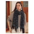 thumbnail image 4 of Estampado de amor, bufandas de otoño e invierno, bufandas a cuadros, temperamento de moda, borlas, bufandas cálidas, chales, gris claro, 4 of 5