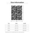 thumbnail image 4 of Throw Blanket for Couch Sofa and Bed, white black lines pattern Super Soft Plush Throw Blanket, Fuzzy Cuteness Comfy Warm Washable Flannel Blanket & Throws for All Season 60"x50", 4 of 5