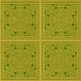 thumbnail image 1 of Ahgly Tapis d'Intérieur Lavable en Machine Carré Transitionnel Jaune Foncé Vert, 4 Pieds Carré, 1 of 7